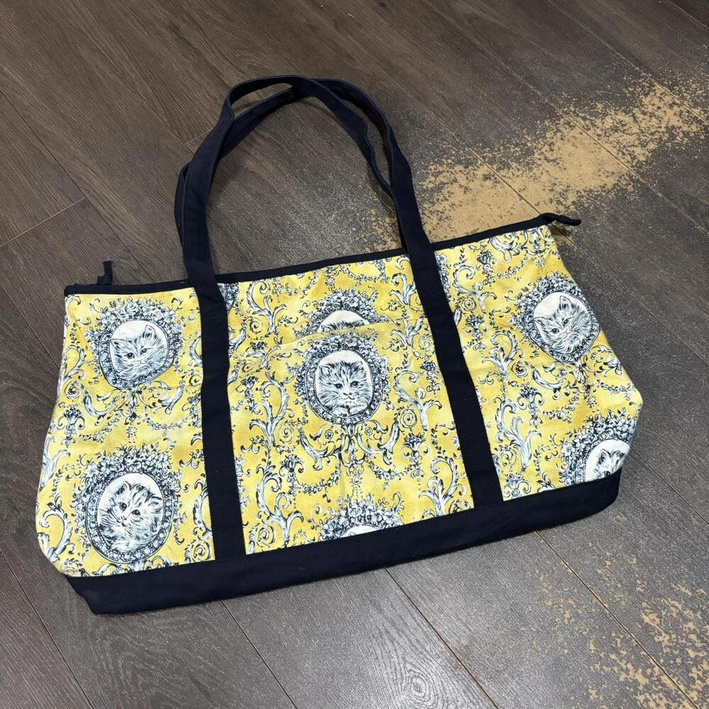 Vintage All Over Print Cat Tote Bag 90s